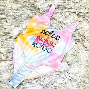 AC/DC One piece tye-die bathing suit 0047